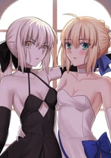 __artoria_pendragon_saber_saber_alter_and_saber_alter_fate_and_1_more_drawn_by_longdq3008__4574719d711deb96c14b92ecaf9d44ea