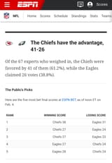 62-38 chiefs favored matchup