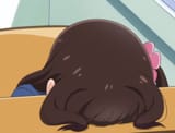 sad bocchi mettie jetties face down on table due to overwhelming saad