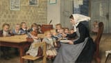 Albert Anker - 1831-1910 - Die Kinderkrippe - The Nursery - oil on canvas 1890 hq
