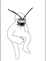3385 - angry animated arm bloodshot_eyes crying dance engineer full_body gif glasses hand large_eyebrows leg open_mouth selfish_little_fuck soyjak stubble variant:cryboy_soyjak