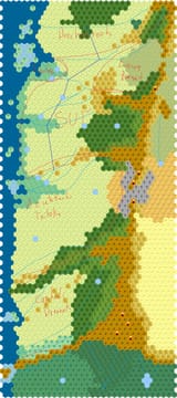 Mirrored Coast With Rivers and Borders