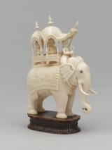 Black king, chess piece, India, 1820