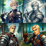 a male human fighter in the forest(2)