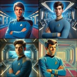 a male human science officer on a starship