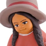 Hand-Painted Ceramic Sculpture of an Andean Woman from Peru