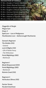 nurgle 2k 4th edition lvo list