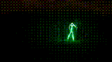 glowing man
