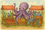 20250616_2222_Octopus Merchant Stalls_simple_compose_01jxx6cwxke8pa5v94db6cc7rb