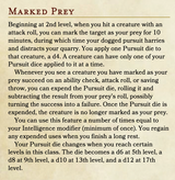 Marked Prey