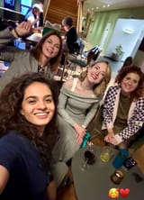 Tania Sachdev relaxing with Anastasiya Karlovich, Anna Rudolf and Jovanka Houska post Norway Chess 2025