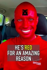 hes red for an amazing reason