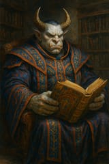 20250624_2310_Troll Sorcerer in Library_simple_compose_01jyhwbrw4e6v8vgaban2c9vez