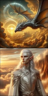 silver dragon - both forms