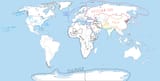 A_large_blank_world_map_with_oceans_marked_in_blue