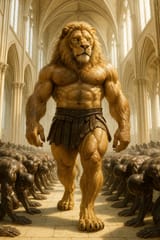 20250625_1055_Lion Knight&#039;s Procession_simple_compose_01jyk4p115ec8ad3ncx09njgaj