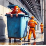 Trash elf in natural habitat