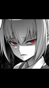 Angry anime girl red eyes