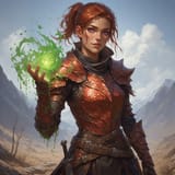 female human dragon shaman (copper)