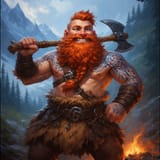 male dwarf barbarian