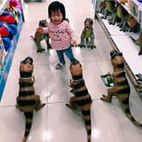 crying dinosaur girl
