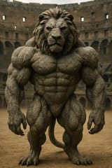 20250708_2000_Lion Stone Colossus_simple_compose_01jznk3epwf9hs1thb6xd0kfny