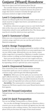 Conjurer Wizard [Homebrew]