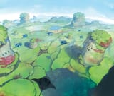 manta rays over town