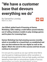 we have a customer base that devours everything we do