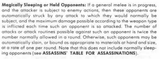 Magically Sleeping or Held Opponents