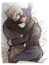 Shin and Sabine share a sisterly hug
