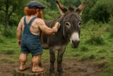 20250707_1315_Hobbit Grooming Donkey_simple_compose_01jzj9ew16f0dtx5kv22x9vssm