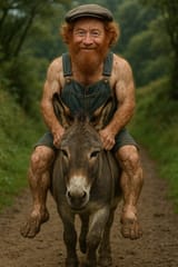 20250712_1006_Hobbit on Donkey_simple_compose_01jzytngp5frhv9q58rn2jam44
