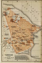 Map - Tangier - Baedeker&#039;s Spain and Portugal (1901)