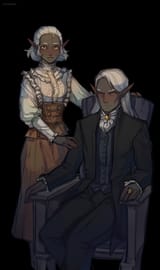 Eberron Drow Father and Daughter