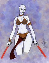 Ventress dressed up for the Obi-Wang