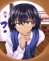 confused thinking anime girl