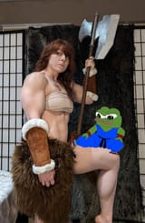human barbarian x grung monk