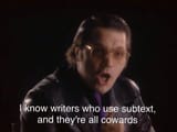 writer subtext coward