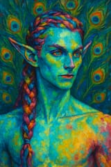 20250805_1918_Vibrant Peacock Elf_simple_compose_01k1xkt6b5e0f86r2xgfszq7at