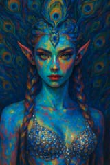 20250805_1958_Peacock Elf Portrait_simple_compose_01k1xp2cknfgwthqp1yypwm9v5