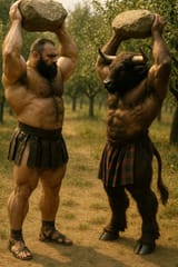 20250809_0918_Warrior Meets Minotaur_simple_compose_01k26v0ryefaavpxd3rmw2qjx7