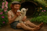 20250808_0608_Hobbit Feeding Alpaca Foal_simple_compose_01k23xsbmcf6cbk7wjnye83rv2