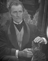Peter Cushing and a Cat