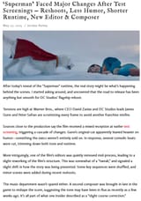 ‘Superman’ Faced Major Changes After Test Screenings — Reshoots Less Humor Shorter Runtime New Editor &amp; Composer — World of Reel