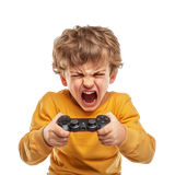frustrated-child-in-a-yellow-shirt-intensely-playing-games-with-a-controller-expressing-anger-angry-kid-holding-controller-playing-game-on-transparent-background-free-png