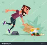 stock-vector-man-character-stumbled-over-stone-and-dropped-packet-of-food-vector-flat-cartoon-illustration-598149200