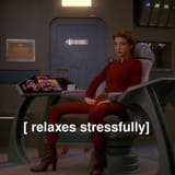 relaxes stressfully