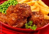 faggots, chips and peas