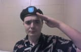 Goran wearing fathers Yugoslav uniform